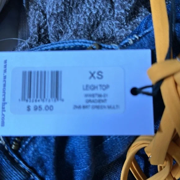 WEWOREWHAT Bikini Top Bright Green XS Leigh Top Only - Picture 5 of 5